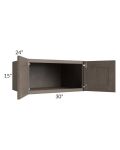 Natural Grey Shaker 30x15x24 Wall Cabinet