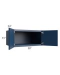Portland Navy Blue 30x15x24 Wall Cabinet