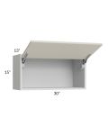 Milan Beige Matte 30x15 Lift-Up Door Wall Cabinet