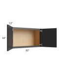 Vienna Black 30x18 Wall Cabinet