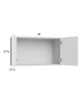 Euro Gloss White 30x17-5/8 Wall Cabinet