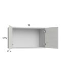 Euro White Grain 30x17-5/8 Wall Cabinet