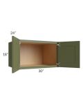 Midtown Hunter Green Shaker 30x18x24 Wall Cabinet