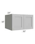 Midtown Painted Grey Shaker 30x18x24 Wall Cabinet