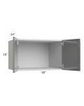 Milan Grey Gloss 30x18x24 Wall Cabinet