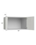Milan Cream 30x18x24 Wall Cabinet