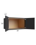 Vienna Black 30x18x24 Wall Cabinet
