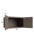 Natural Grey Shaker 30x18x24 Wall Cabinet
