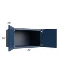 Portland Navy Blue 30x18x24 Wall Cabinet 