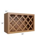 Artisan Walnut Shaker 30x18 Wine Rack Cabinet