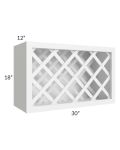Aspen White Shaker 30x18 Wine Rack Cabinet