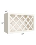 Signature Vanilla Glaze 30x18 Wine Rack Cabinet