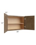 Midtown Mocha Shaker 30x21 Wall Cabinet