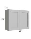 Midtown Painted Grey Shaker 30x24 Wall Cabinet