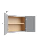 Asheville Grey Shaker 30x24 Wall Cabinet