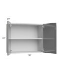 Milan Grey Gloss 30x24 Wall Cabinet