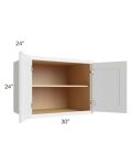Stratus White 30x24x24 Wall Cabinet