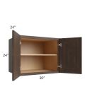 Tuscan Kona Brown 30x24x24 Wall Cabinet