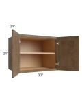 Midtown Mocha Shaker 30x24x24 Wall Cabinet