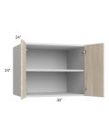 Milan Natural 30x24x24 Wall Cabinet