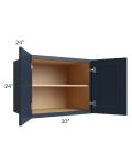 Southport Blue Shaker 30x24x24 Wall Cabinet