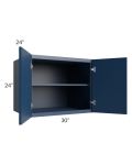 Portland Navy Blue 30x24x24 Wall Cabinet
