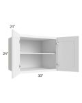 Providence White 30x24x24 Wall Cabinet