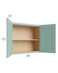 Midtown Mint Green Shaker 30x27 Wall Cabinet