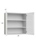 Milan White Gloss 30x30 Wall Cabinet