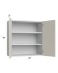Milan Beige Matte 30x30 Wall Cabinet