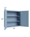 Sky Blue Shaker 30x30 Wall Cabinet