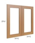 Artisan Walnut Shaker 30x30 Glass Door Only with Glass Included