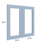 Sky Blue Shaker 30x30 Glass Door Only with Glass Included