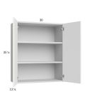 Euro Gloss White 30x35-1/4 Wall Cabinet