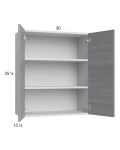 Euro Grey 30x35-1/4 Wall Cabinet