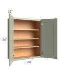 Midtown Pistachio Green Shaker 30x36 Wall Cabinet