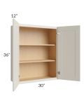 Asheville Cloud Shaker 30x36 Wall Cabinet