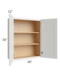 Palisades White 30x36 Wall Cabinet 
