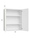 Venetian White Gloss 30x36 Wall Cabinet