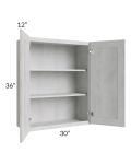 Heather Grey Shaker 30x36 Wall Cabinet