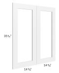 Vista White Shaker 30x36 Glass Door Only with Glass Included