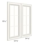 Signature Vanilla 30x36 Mullion Glass Door Only with Glass Included
