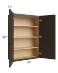 Southport Espresso Shaker 30x42 Wall Cabinet