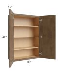 Midtown Mocha Shaker 30x42 Wall Cabinet