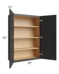 Midtown Black Shaker 30x42 Wall Cabinet