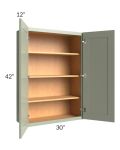 Midtown Pistachio Green Shaker 30x42 Wall Cabinet