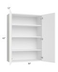 Venetian White Matte 30x42 Wall Cabinet