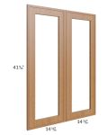 Portland Walnut 30x42 Glass Door Only with Glass Included 