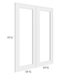 Portland White 30x42 Glass Door Only with Glass Included