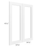 Alpine White Shaker 30x42 Glass Door Only with Glass Included